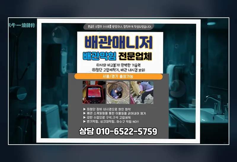 도봉 도봉동 외부 우수관 맨홀 슬러지 준설 현장 시공 사진