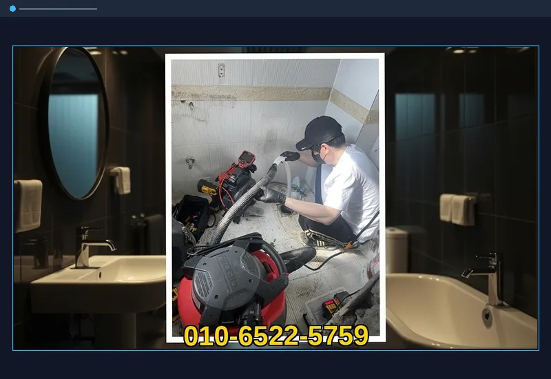 기흥 신갈동 초고압 세척 배관 스케일링 현장 시공 사진