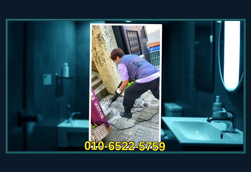 창동 식당 그리스트랩 침전물 정화 현장 시공 사진