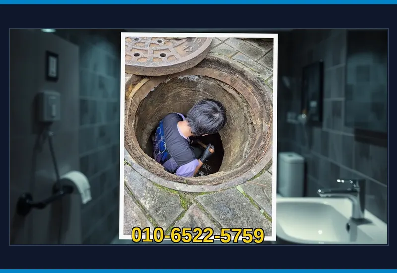 가산동 초고압 세척 배관 스케일링 현장 시공 사진