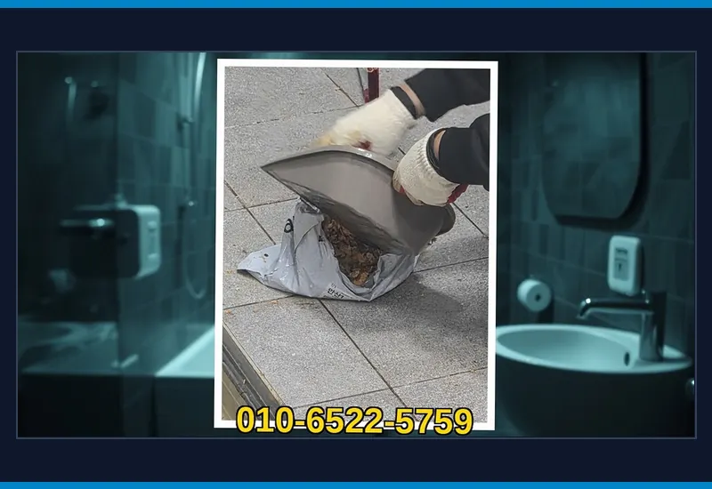 경기광주 초월읍 아파트 공용 입상관 고압 세정 현장 시공 사진