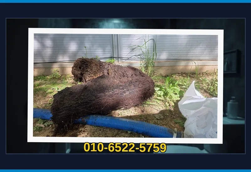 강화 삼산면 아파트 공용 입상관 고압 세정 현장 시공 사진
