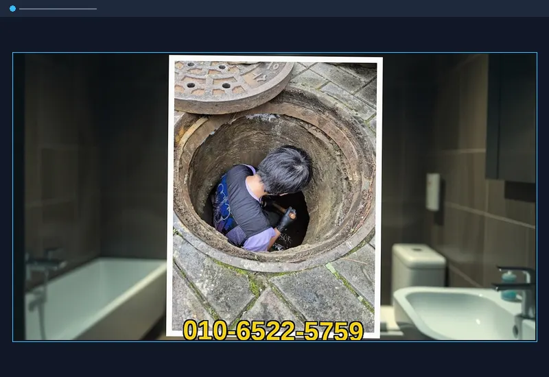 문래동 욕실 바닥 유가 트랩 석회 통수 현장 시공 사진