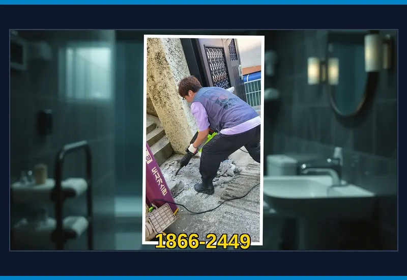화성 비봉면 화장실 변기 오수관 정밀 통수 현장 시공 사진