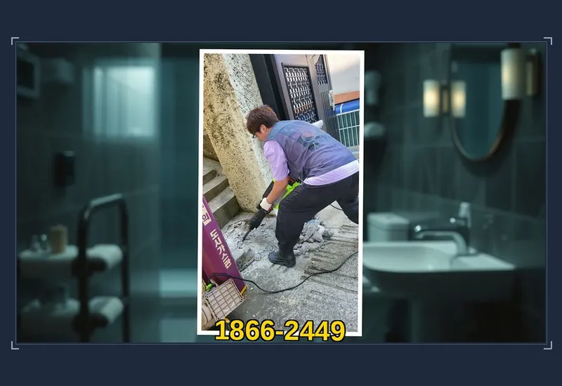 일산 주엽동 싱크대 하부 배관 유지방 분쇄 현장 시공 사진