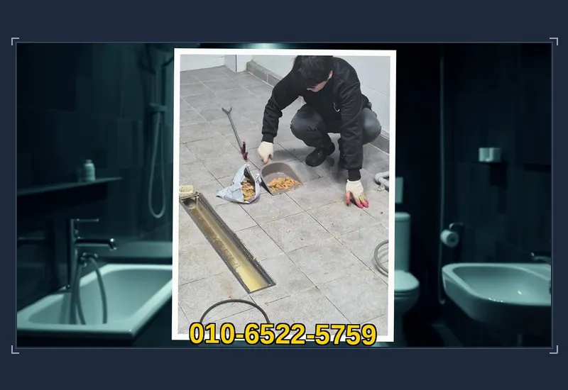 가좌 가좌동 식당 그리스트랩 침전물 정화 현장 시공 사진